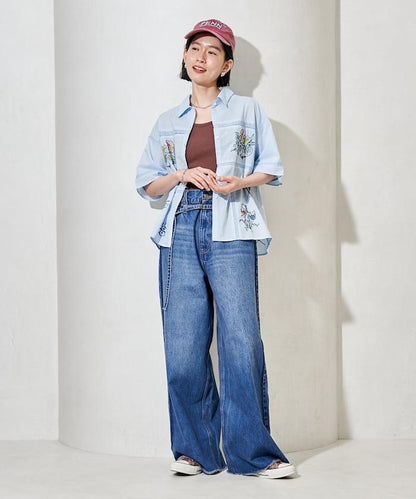 印度 拼接刺繡 長袖襯衫