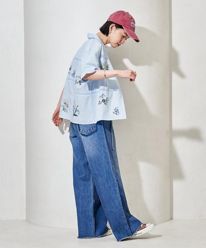 印度 拼接刺繡 長袖襯衫