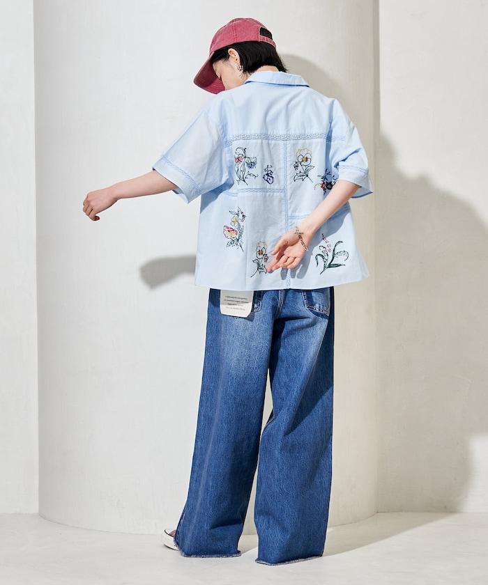 印度 拼接刺繡 長袖襯衫