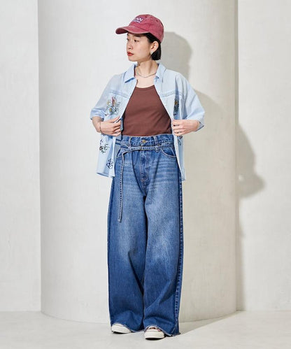 印度 拼接刺繡 長袖襯衫