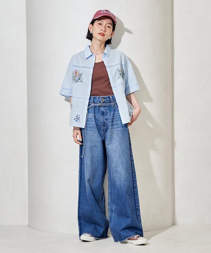 印度 拼接刺繡 長袖襯衫