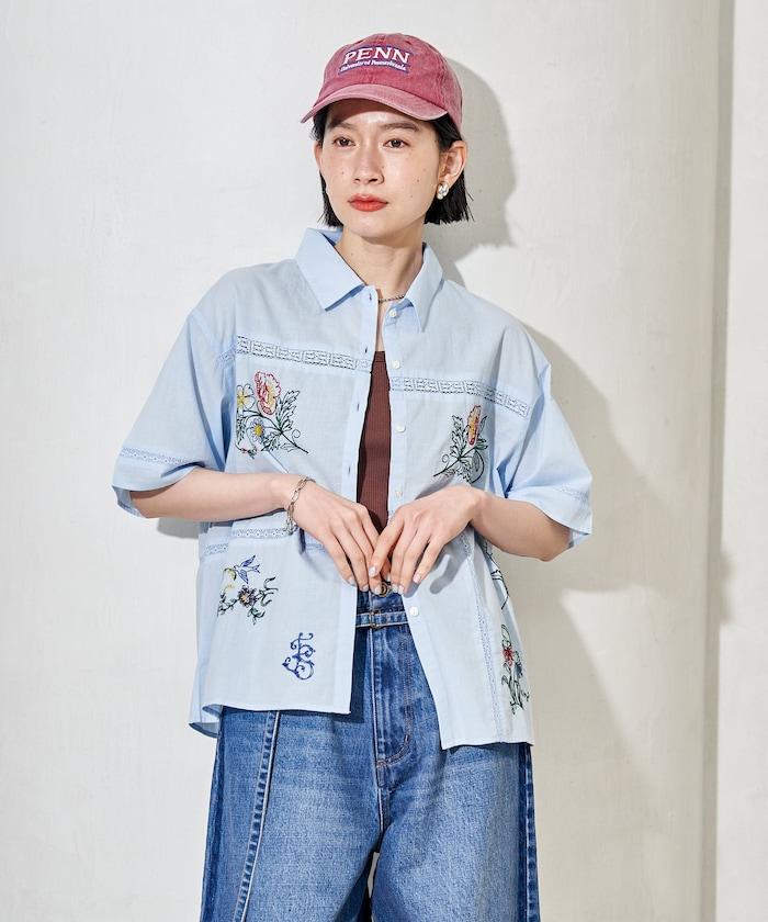 印度 拼接刺繡 長袖襯衫