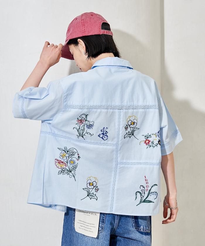 印度 拼接刺繡 長袖襯衫