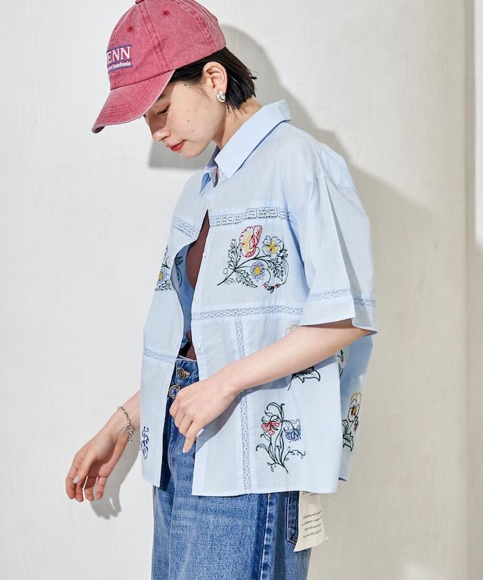 印度 拼接刺繡 長袖襯衫