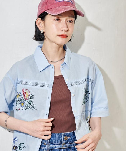 印度 拼接刺繡 長袖襯衫