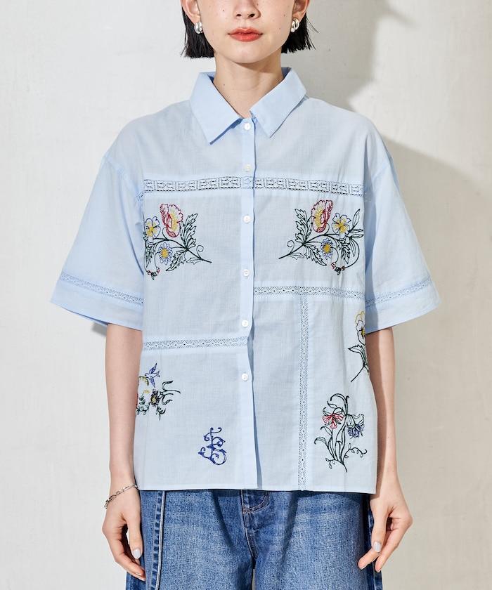 印度 拼接刺繡 長袖襯衫