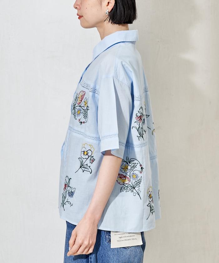 印度 拼接刺繡 長袖襯衫