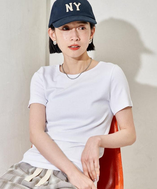 棉莫代爾面料 圓領 T恤