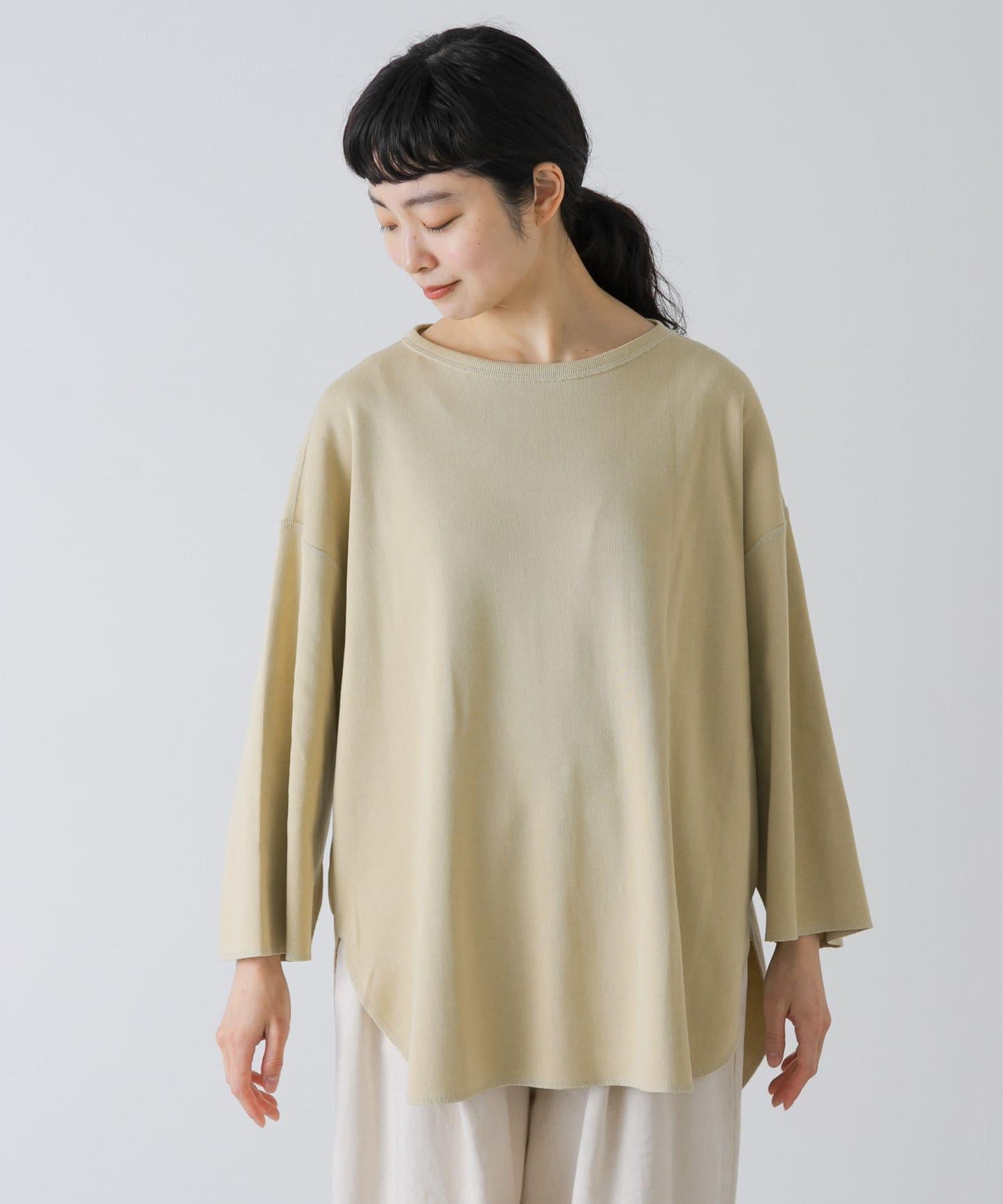 YLEVE COTTON RIB PULLOVER BIG 羅紋棉 寬鬆版 套頭上衣
