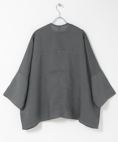 苧麻真絲寬鬆草木濃染夾克 MITTAN