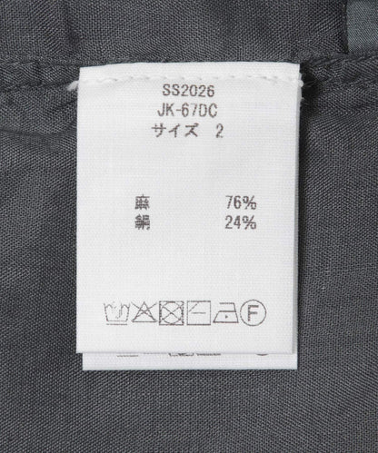 苧麻真絲寬鬆草木濃染夾克 MITTAN