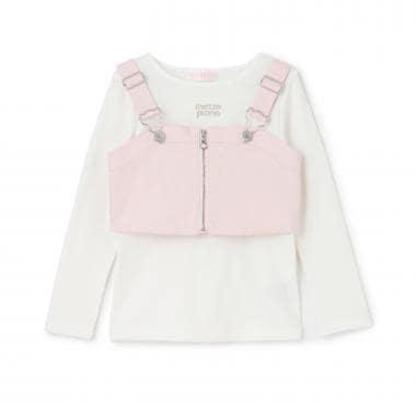 熱門商品補貨 直營店無售 蝴蝶結刺繡 束胸上衣+長袖T恤 套裝