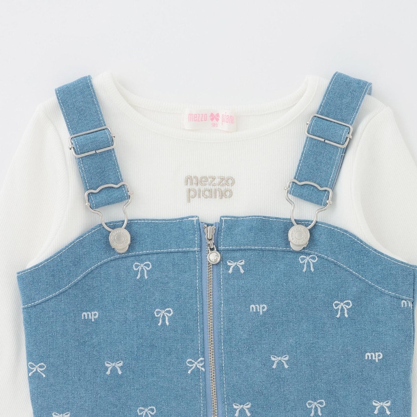 熱門商品補貨 直營店無售 蝴蝶結刺繡 束胸上衣+長袖T恤 套裝