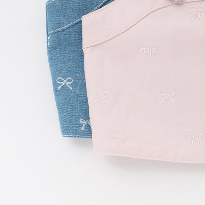 熱門商品補貨 直營店無售 蝴蝶結刺繡 束胸上衣+長袖T恤 套裝