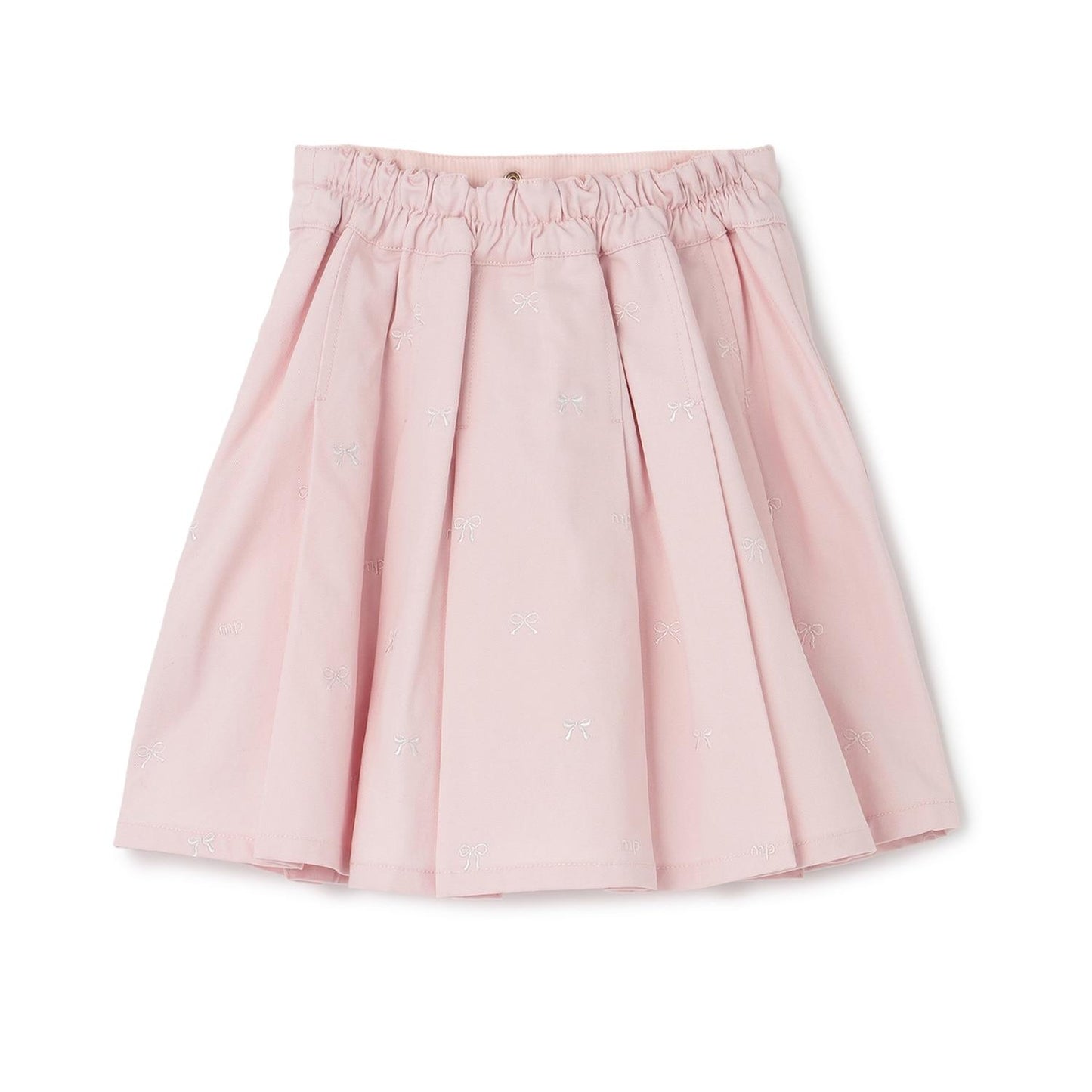 蝴蝶結刺繡花卉圖案 折褶 裙褲