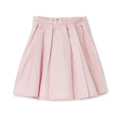 蝴蝶結刺繡花卉圖案 折褶 裙褲