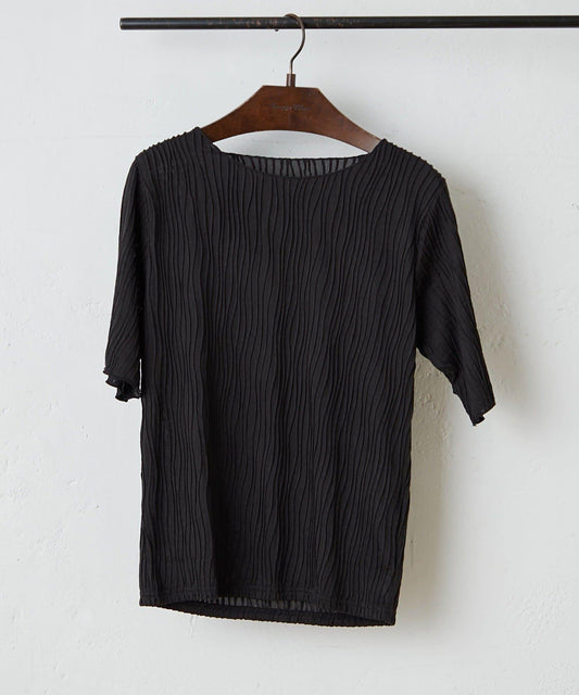 優雅風格 波紋提花 T恤