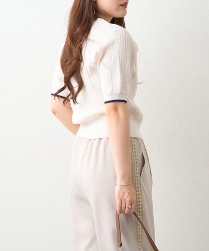 U.S.POLOASSN. 麻花紋口袋設計針織套頭衫