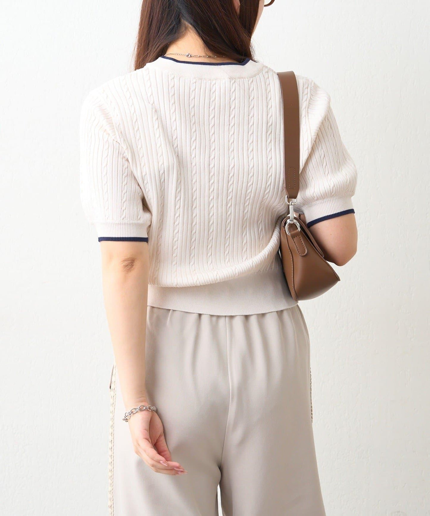 U.S.POLOASSN. 麻花紋口袋設計針織套頭衫