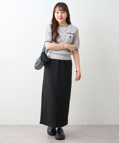 U.S.POLOASSN. 麻花紋口袋設計針織套頭衫