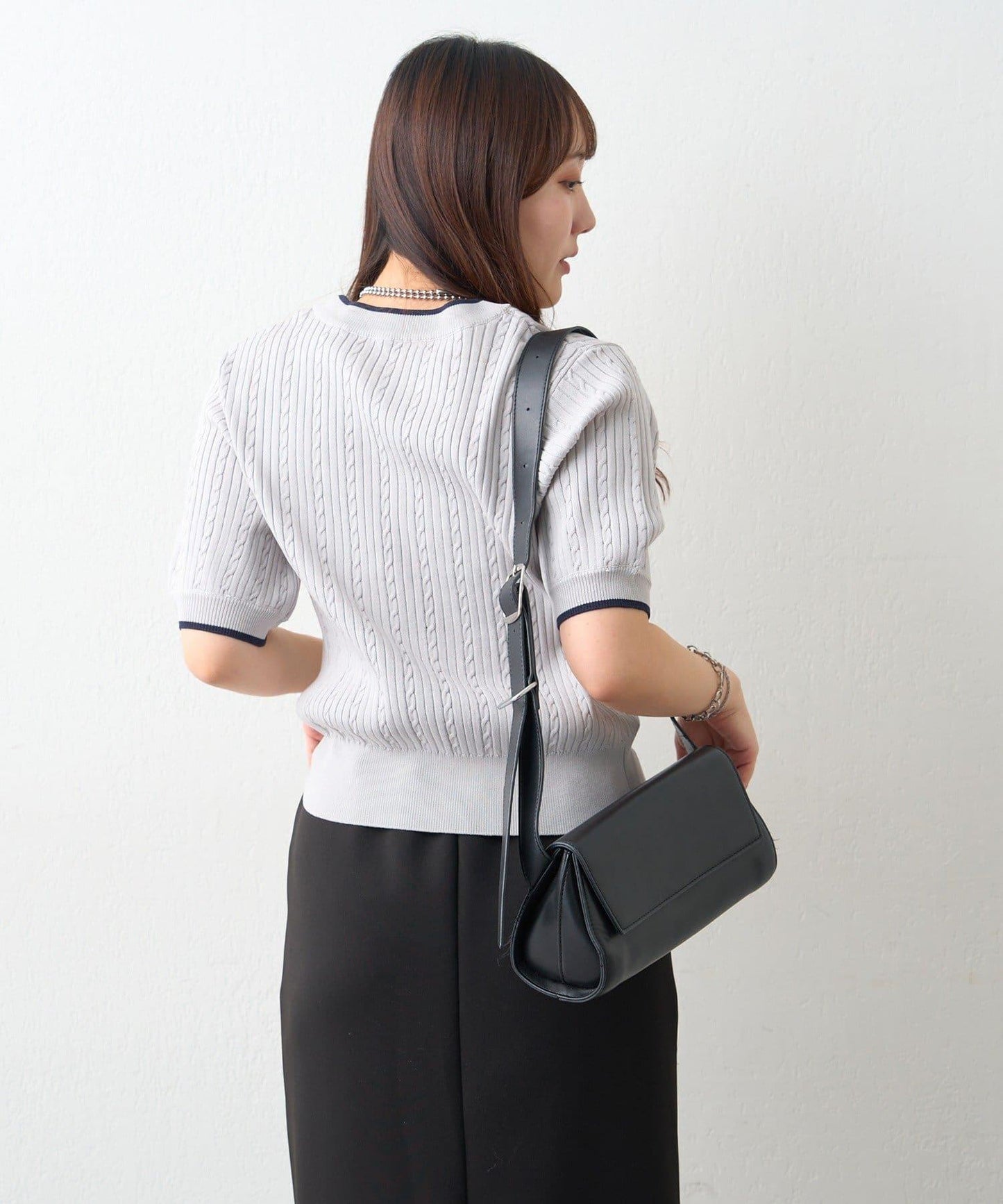 U.S.POLOASSN. 麻花紋口袋設計針織套頭衫