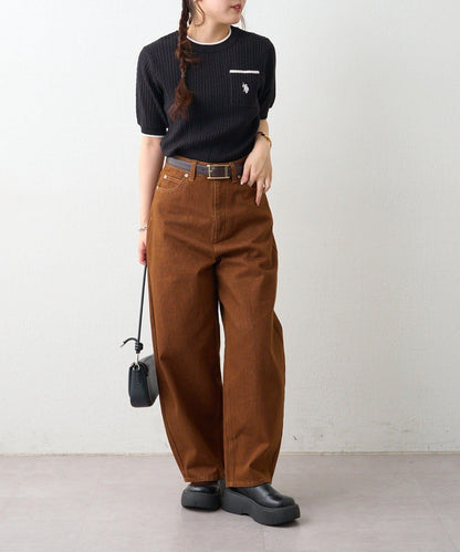 U.S.POLOASSN. 麻花紋口袋設計針織套頭衫