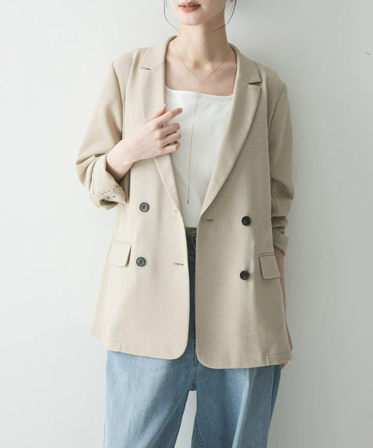 雙排扣網眼夾克