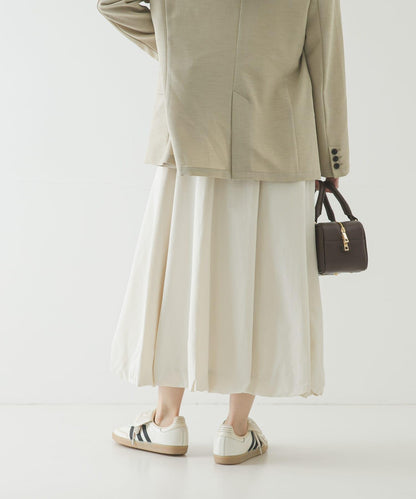 氣球廓形褶皺半身裙