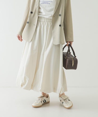 氣球廓形褶皺半身裙