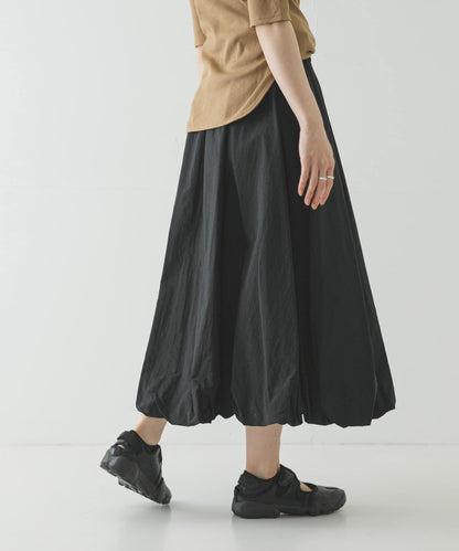 氣球廓形褶皺半身裙