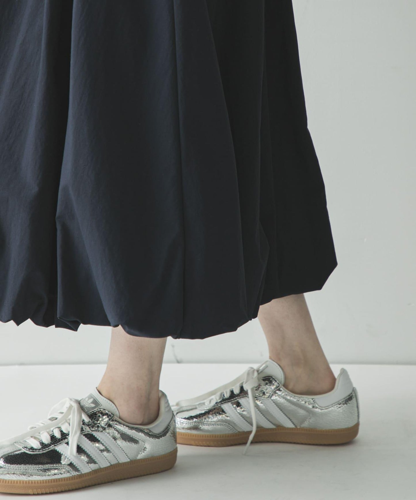 氣球廓形褶皺半身裙