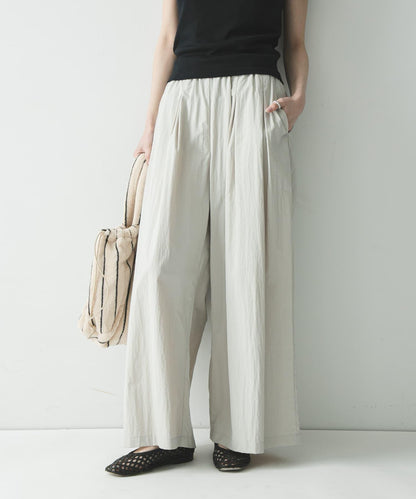 UR TECH 抽褶寬鬆 彈力面料 闊腿褲