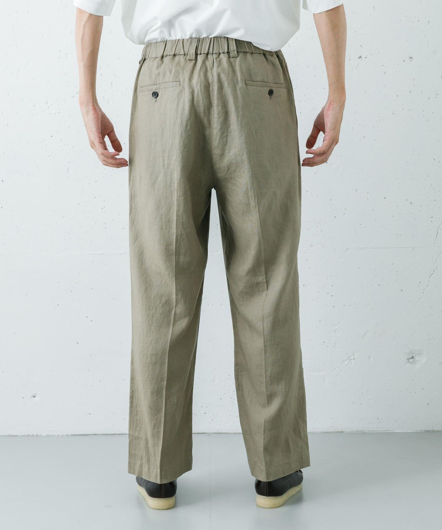 LINEN WIDE EASY PANTS