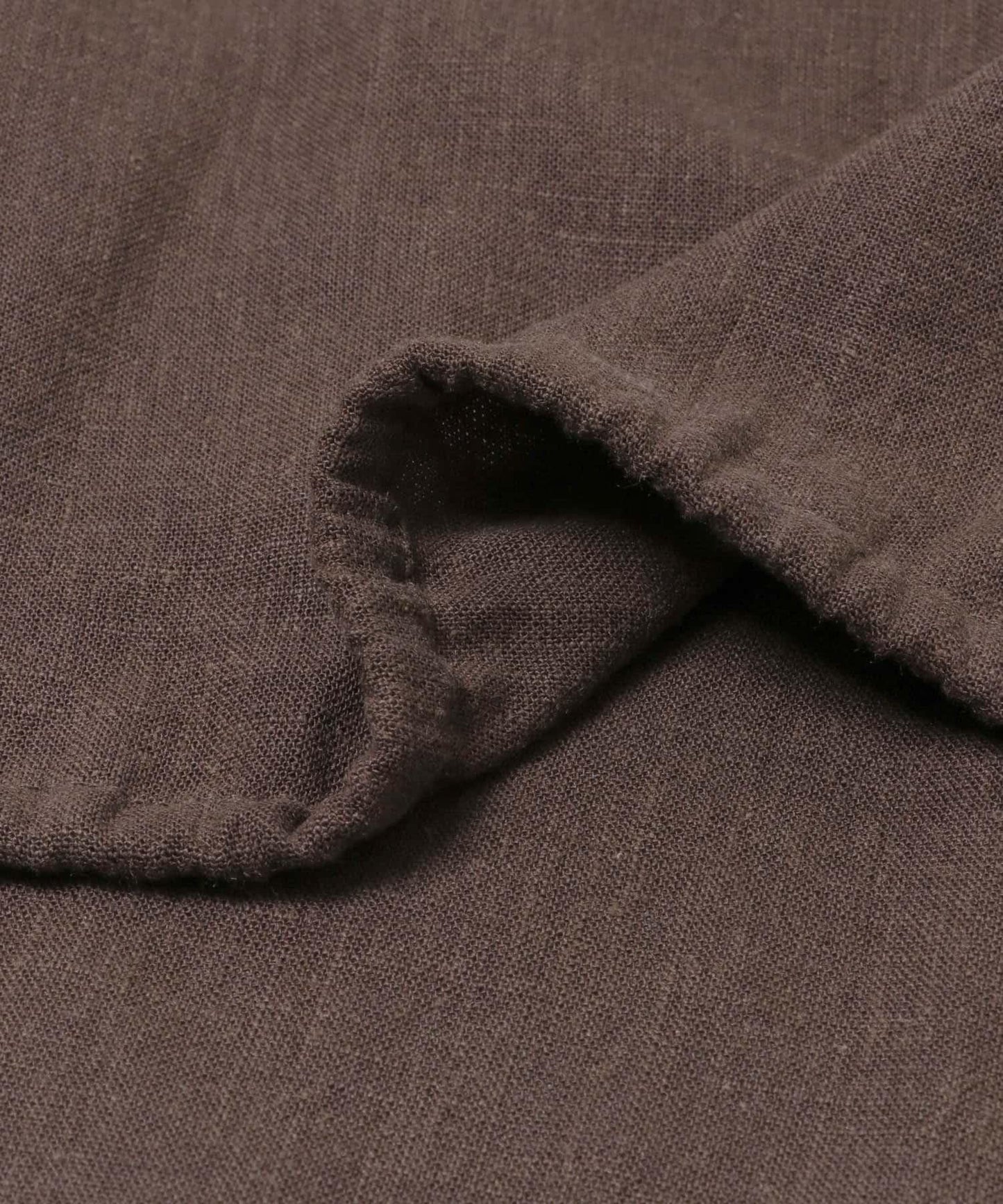 亞麻人造絲抽褶下襬襯衫