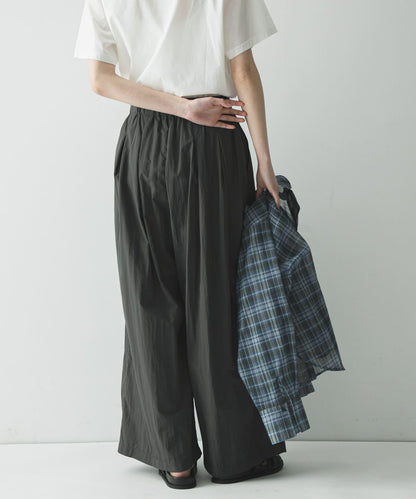 UR TECH 抽褶寬鬆 彈力面料 闊腿褲