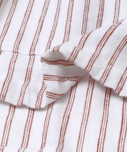 亞麻人造絲寬鬆短款襯衫