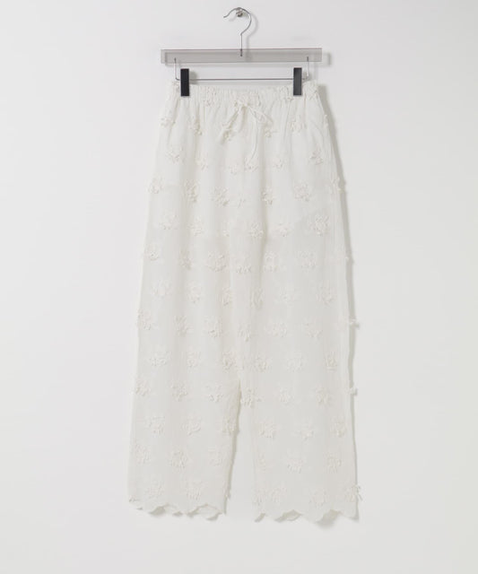 crinkle crinkle crinkle 3D EMBROIDERY EASY PANTS 休閒褲