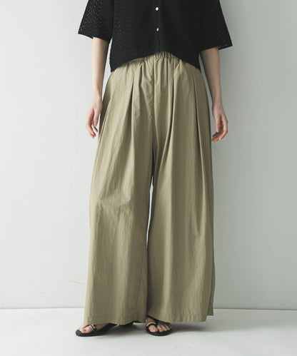 UR TECH 抽褶寬鬆 彈力面料 闊腿褲