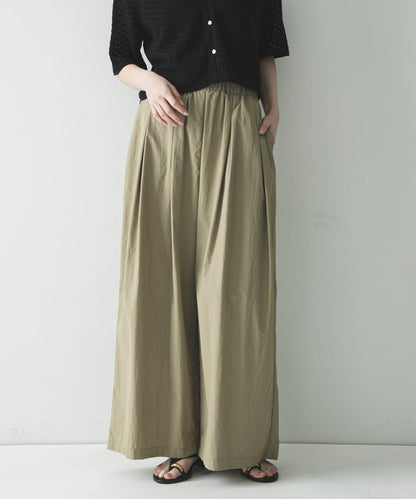 UR TECH 抽褶寬鬆 彈力面料 闊腿褲