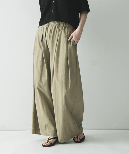 UR TECH 抽褶寬鬆 彈力面料 闊腿褲