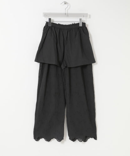 crinkle crinkle crinkle 3D EMBROIDERY EASY PANTS 休閒褲