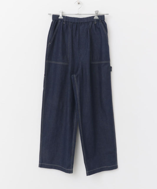 棉麻牛仔工裝褲