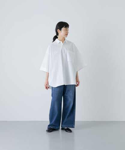 寬鬆短袖襯衫