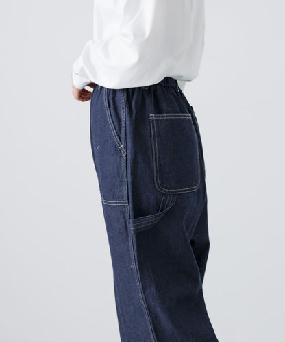 棉麻牛仔工裝褲