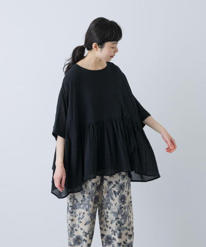 棉質褶皺抽褶設計襯衫