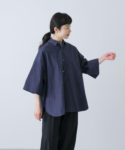 寬鬆短袖襯衫