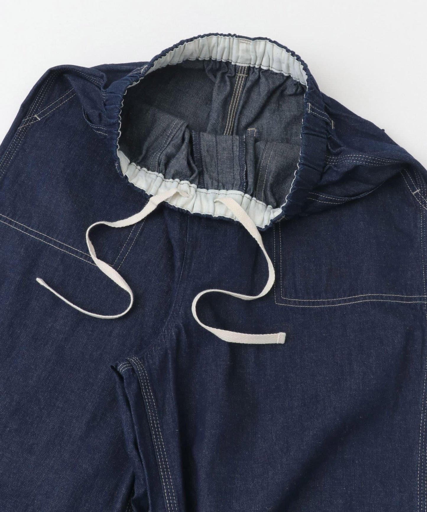 棉麻牛仔工裝褲