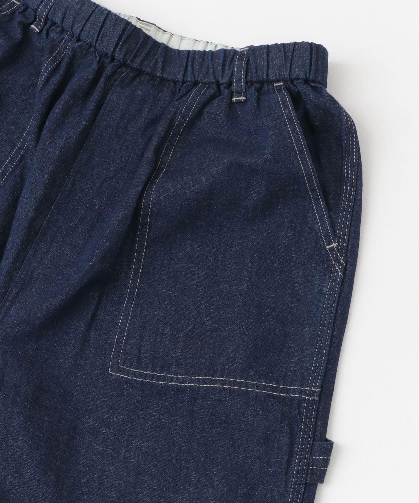 棉麻牛仔工裝褲