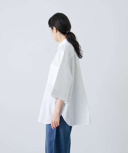 寬鬆短袖襯衫