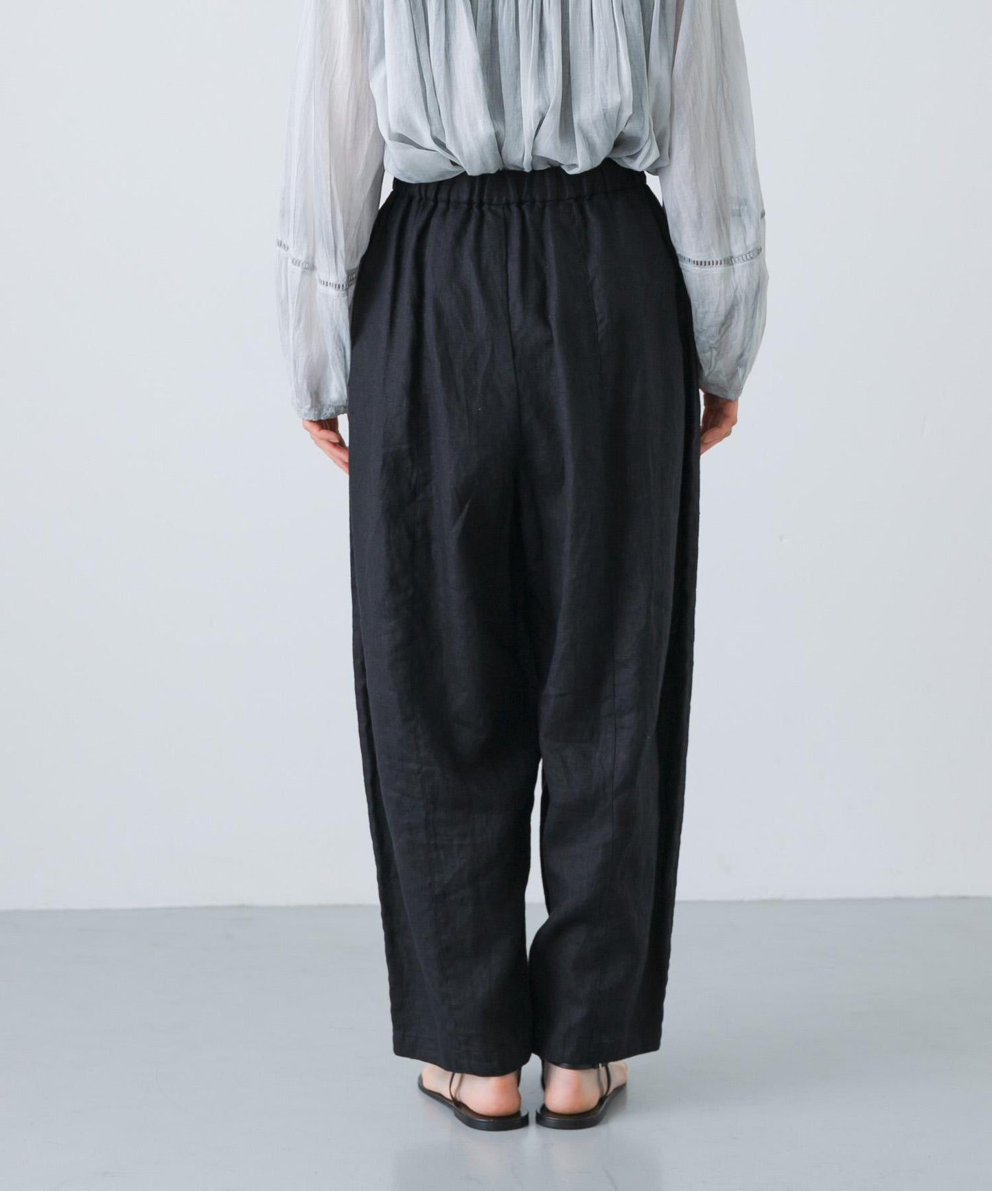 亞麻寬鬆闊腿褲